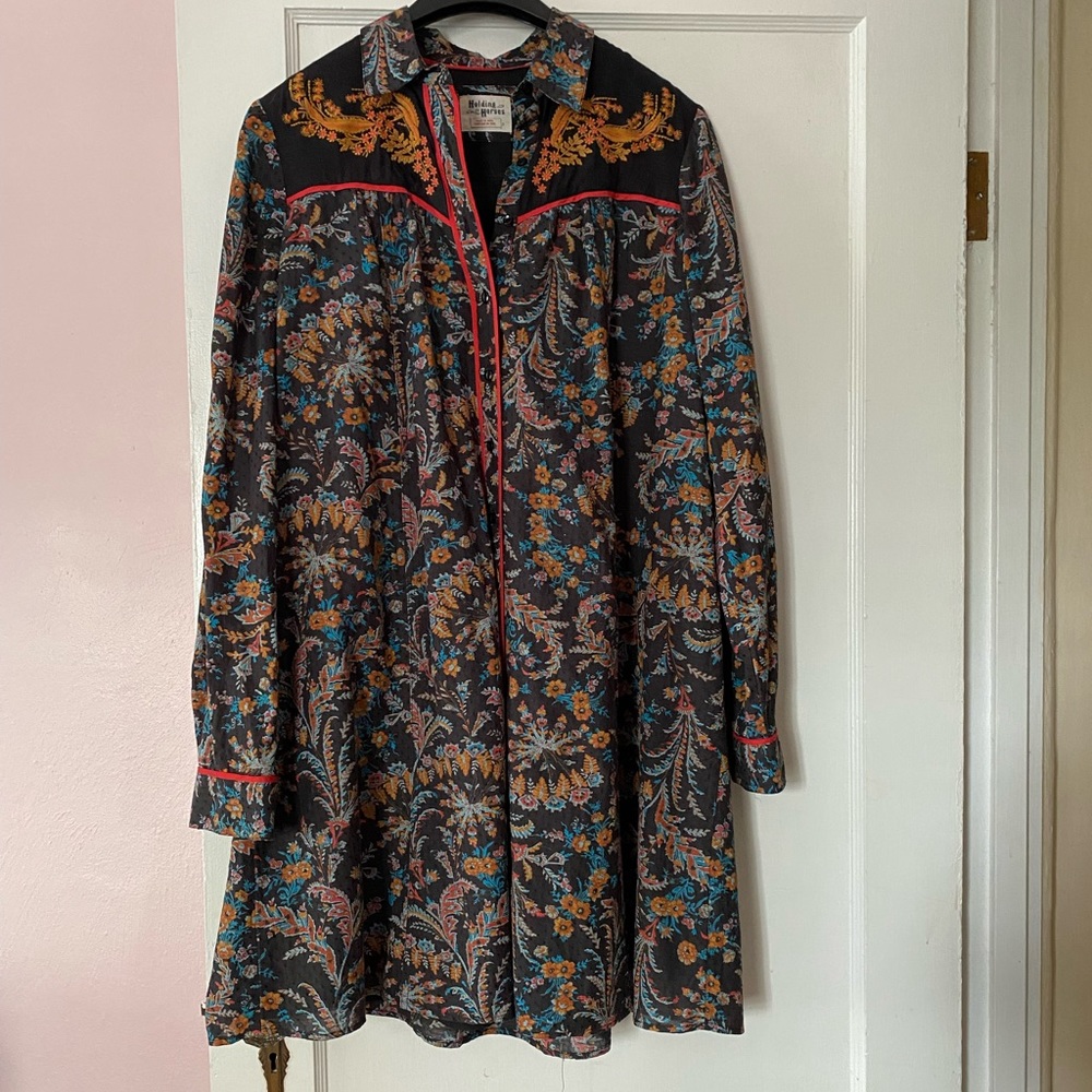 Anthropologie Holding Horses Escalante Western Shirt Dress-Size 8